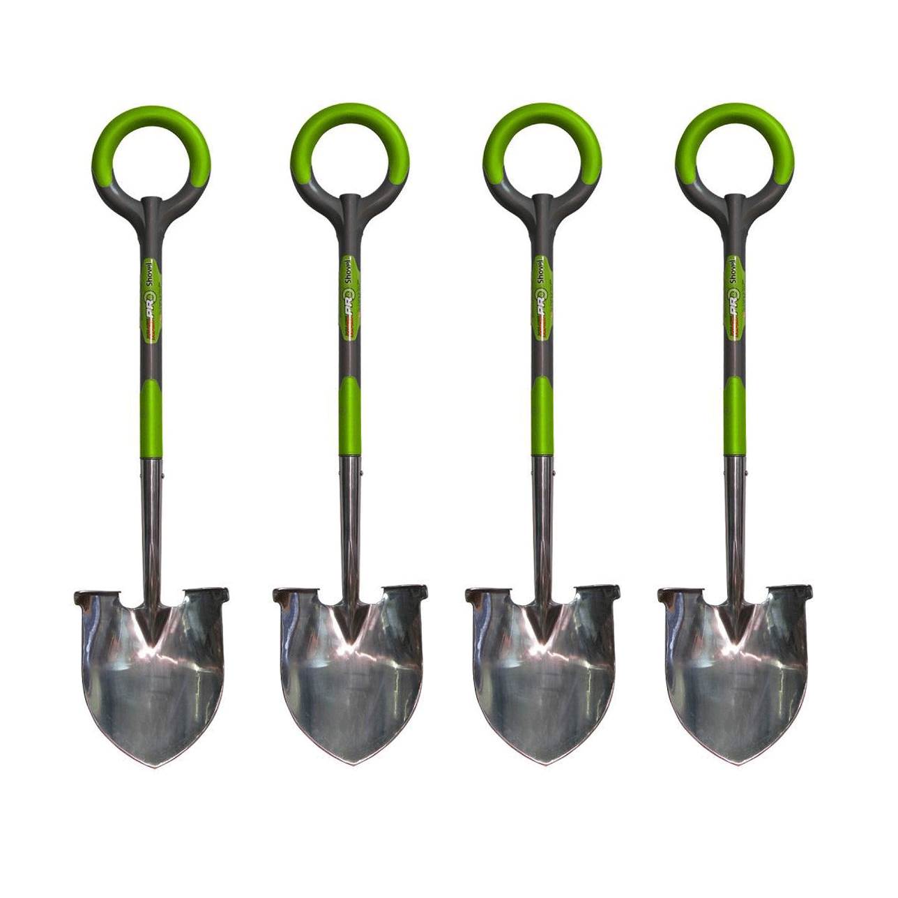 Radius Garden PRO 41" All Purpose Stainless Ergonomic Round Shovel (4 Pack)