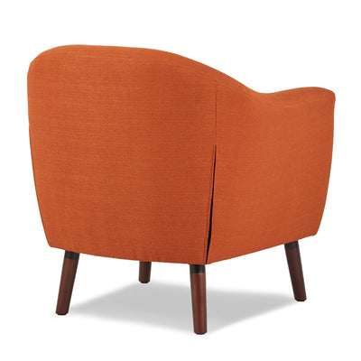 Homelegance Lucille Living Room Bedroom Barrel Accent Chair, Orange (Open Box)