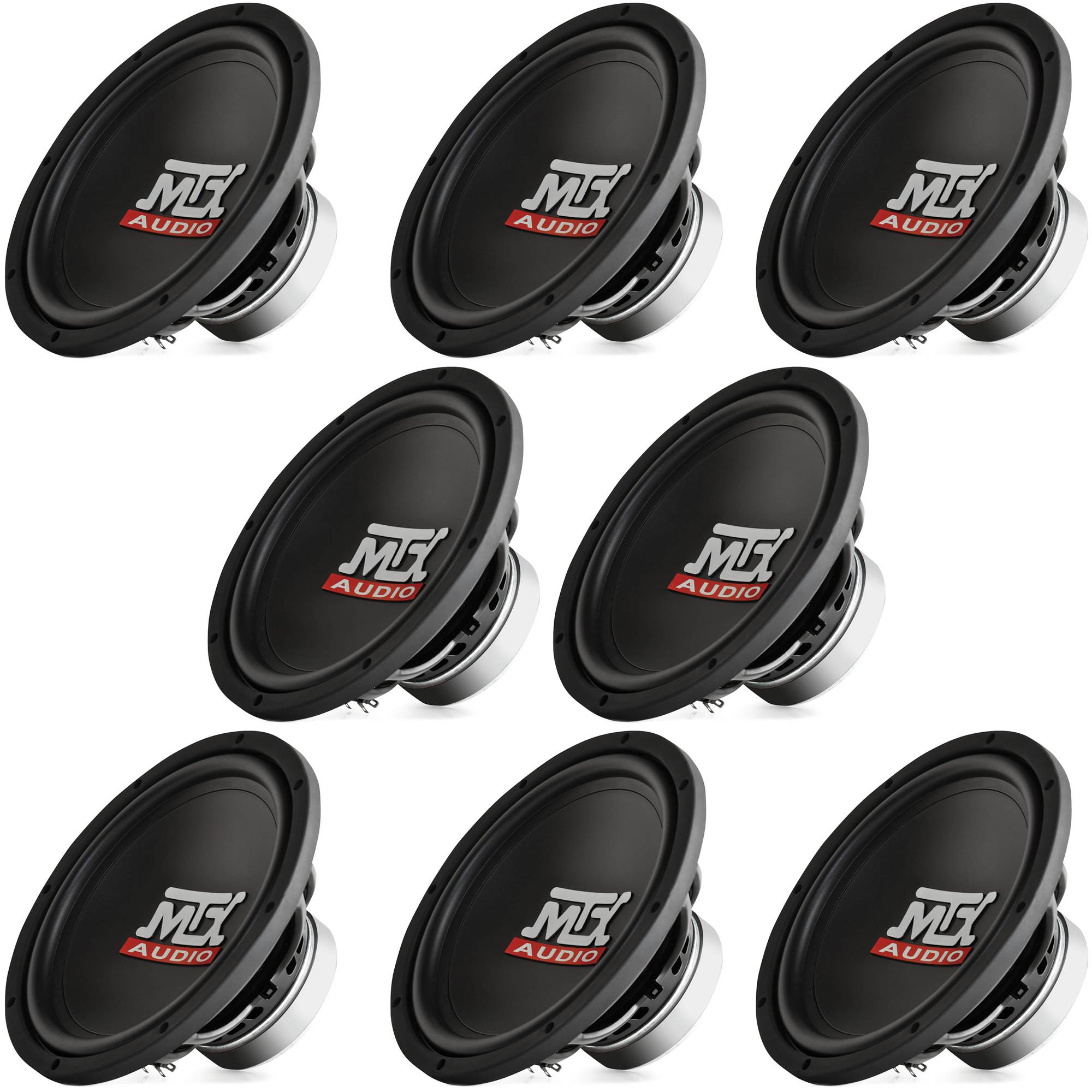 MTX Audio 10" 300W 84.9 dB 4 OHM Single Voice Coil Subwoofer | TN10-04 (8 Pack)