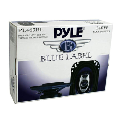 Pyle PL463BL 4x6 Inch 240 Watt 3 Way Car Audio Component Speakers, (24 Speakers)