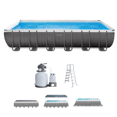 Intex 24 Feet x 12 Feet Ultra XTR Frame Swimming Pool with Pump & Chlorine Tabs