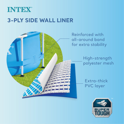 Intex 10' x 30" Round Metal Frame Above Ground Swimming Pool(No Pump) (Open Box)