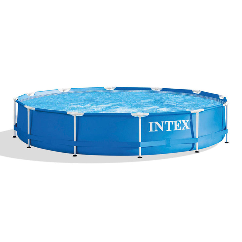 Intex 12 Foot x 30 Inches Metal Frame 1718 Gallon Above Ground Pool (Used)