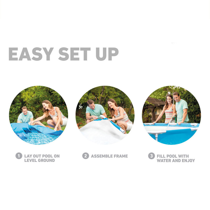 Intex 12 Foot x 30 Inches Metal Frame Pool (Open Box) (2 Pack)