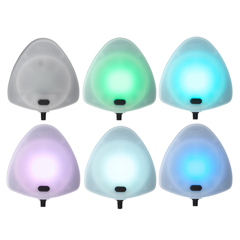 Intex Above Ground Underwater Multi Color LED Magnetic Pool Wall Light (Used)