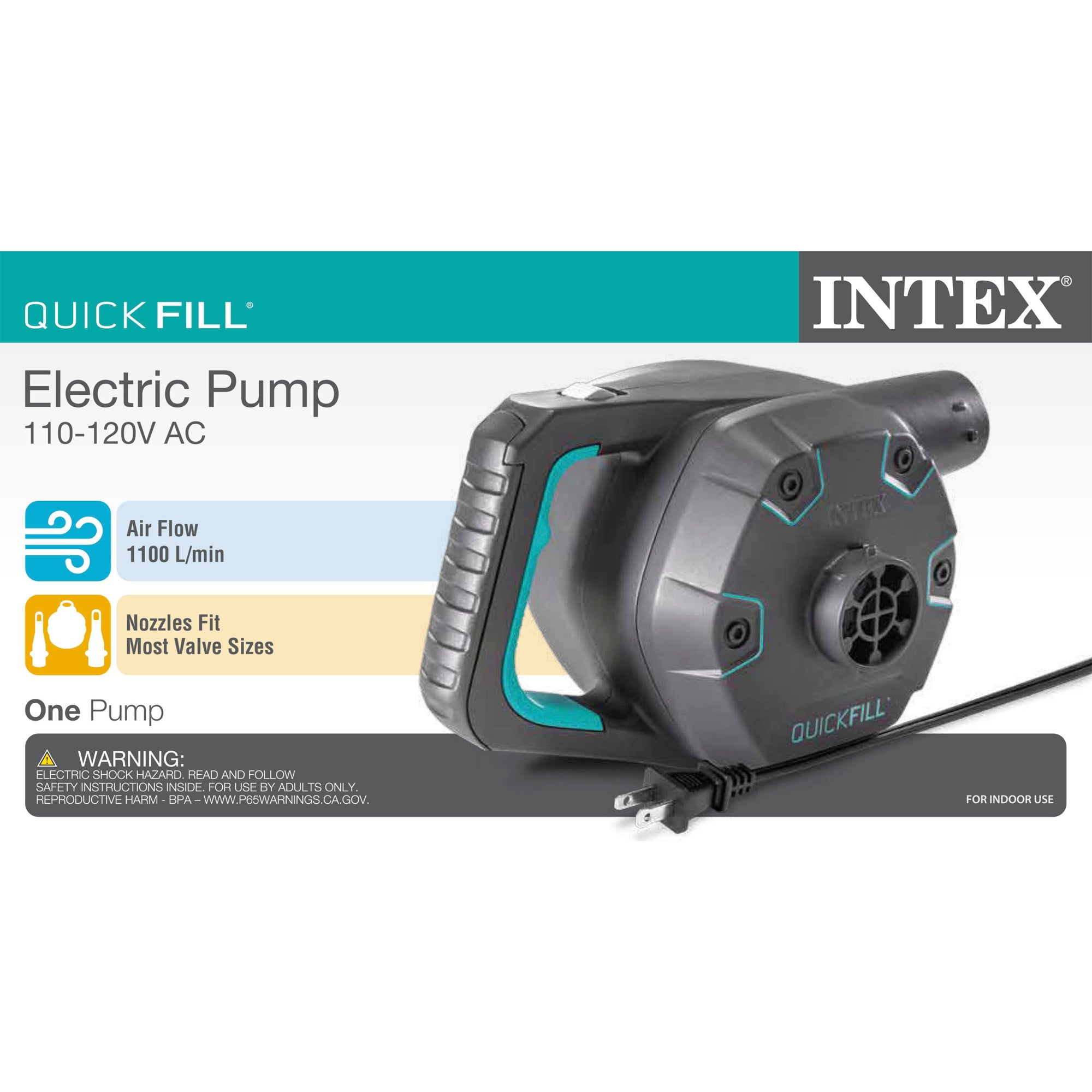 Intex Quick Fill Electric Pump & Intex Inflatable Jump-O-Lene Kids Ball Pit