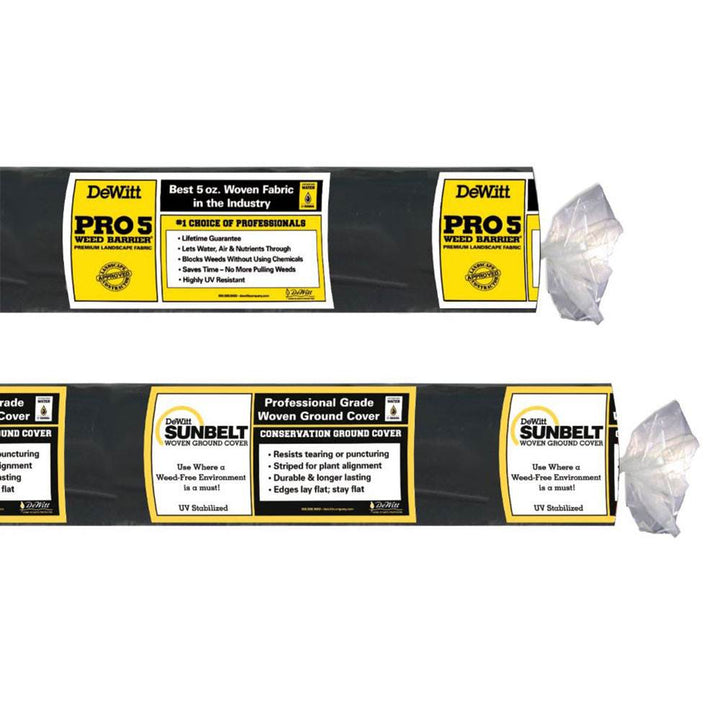 DeWitt 250 Foot Weed Barrier Fabric and 300 Feet Sunbelt Weed Barrier Fabric - VMInnovations