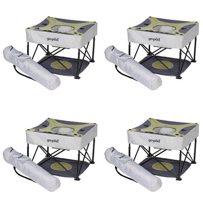 KidCo GoPod Adjustable Height Baby Travel Activity Seat with Cupholder (4 Pack)