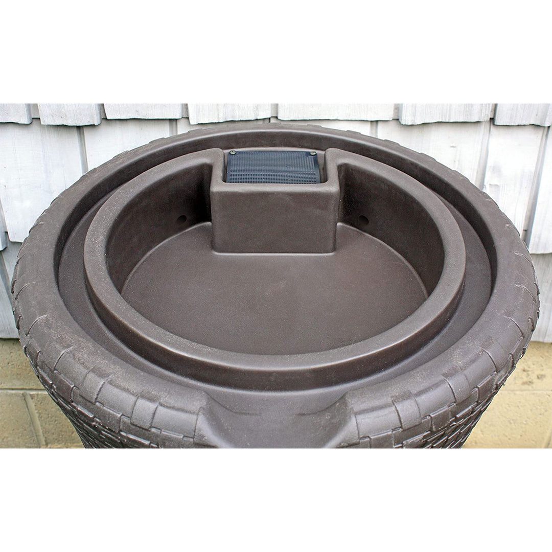 Good Ideas 50 Gallon Nantucket Rain Barrel Planter Saver, Dark Brown (Open Box)