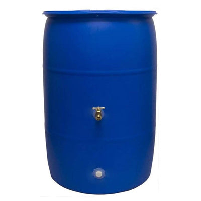 Good Ideas Big Blue 55 Gallon Recycled Barrel Water Collector Drum (For Parts)