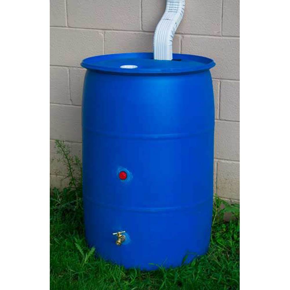 Good Ideas Big Blue 55 Gallon Recycled Barrel Water Collector Drum (For Parts)