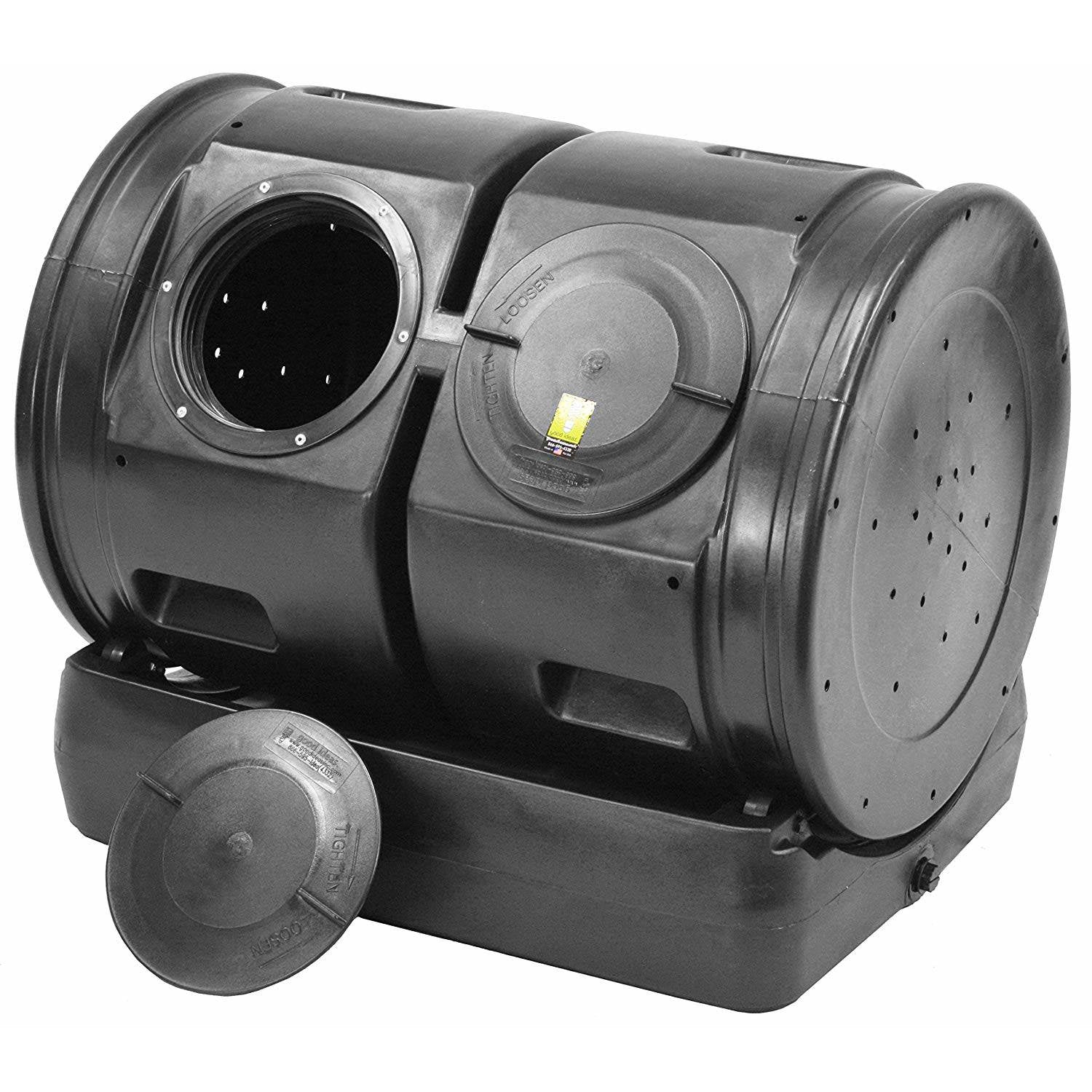 Good Ideas Compost Wizard Garden Duel Tumbler Compost Container, Black (Used) - VMInnovations