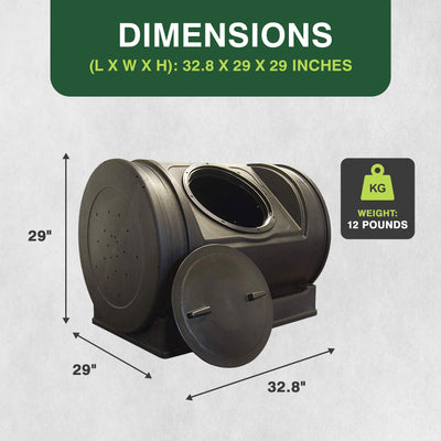 Good Ideas Compost Wizard Jr Outdoor Garden Compost Bin, Black (For Parts)