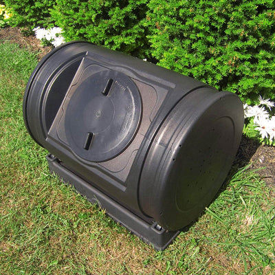 Good Ideas Compost Wizard Jr Outdoor Garden Compost Bin Container, Black - VMInnovations