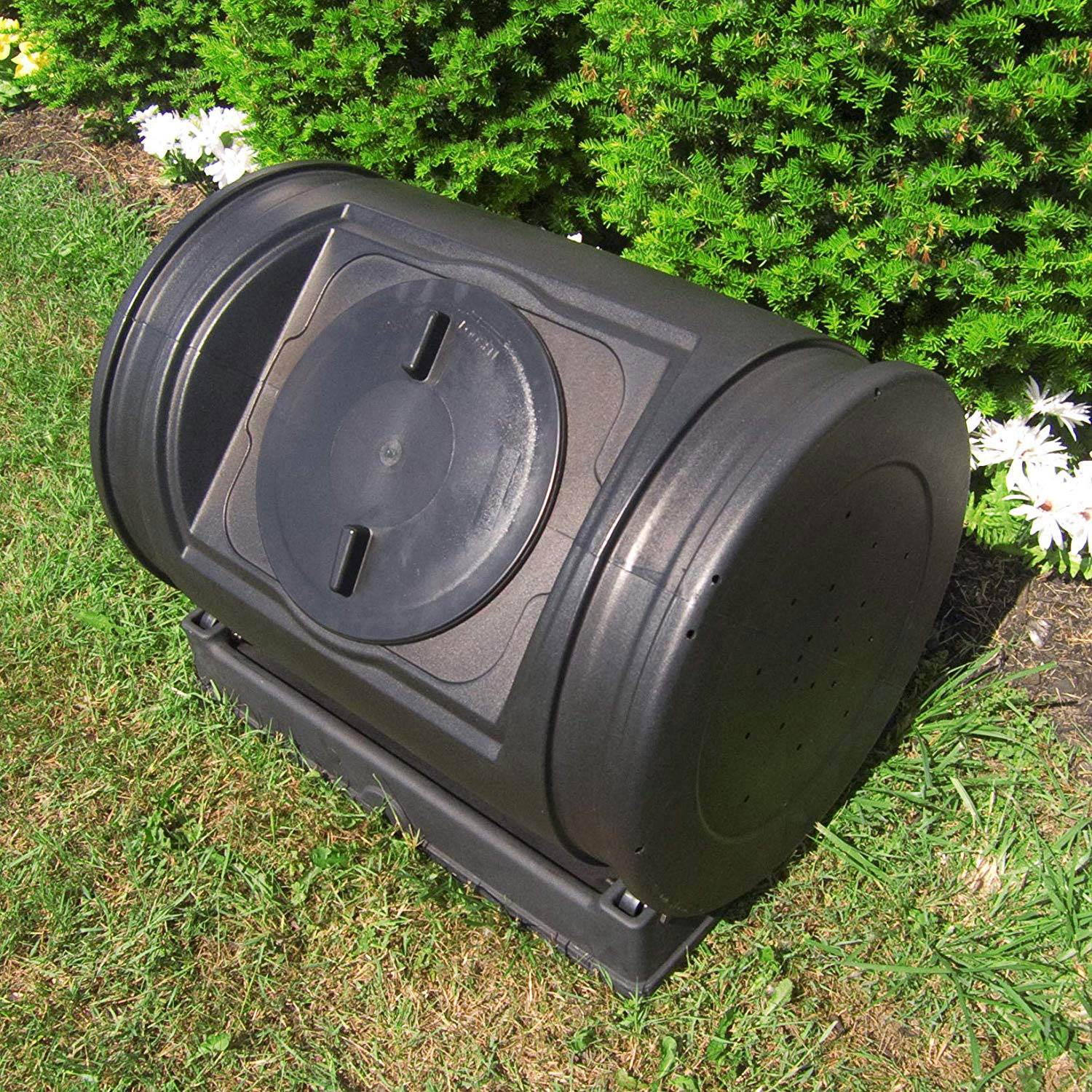 Good Ideas Compost Wizard Jr Large Patio and Garden Bin Container, Black (Used) - VMInnovations