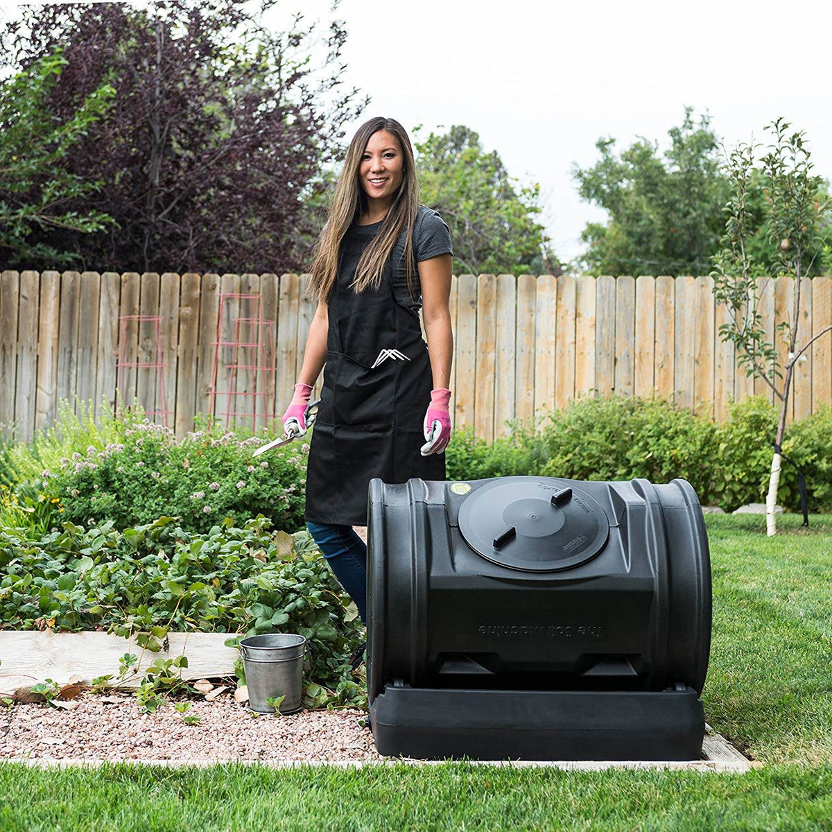 Good Ideas Compost Wizard Jr Outdoor Garden Compost Bin, Black (For Parts)