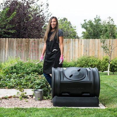 Good Ideas Compost Wizard Jr Large Patio and Garden Bin Container, Black (Used) - VMInnovations
