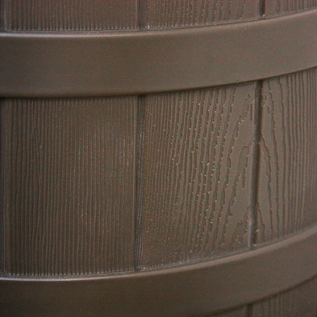 Good Ideas Rain Wizard 50 Gallon Plastic Rainwater Collection Barrel, Oak (Used) - VMInnovations