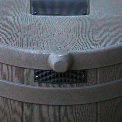 Good Ideas Rain Wizard 50 Gallon Plastic Rain Barrel Bundled with Stand, Oak - VMInnovations