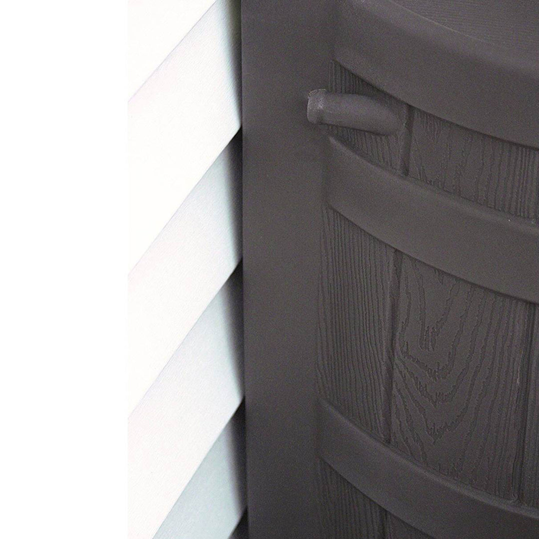 Good Ideas Rain Wizard 50 Gallon Rain Barrel Water Collector, Oak (2 Pack) - VMInnovations