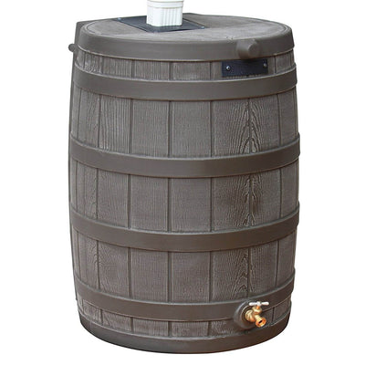 Good Ideas RW50 Rain Wizard 50 Gallon Plastic Rain Barrel Water, Oak (20 Pack)