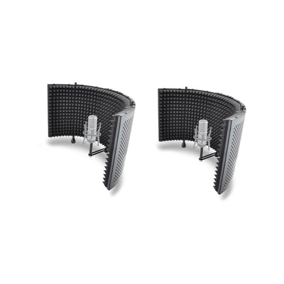 Pyle PSMRS11 Studio Microphone Isolation Shield w/ Sound Dampening Foam (2 Pack)