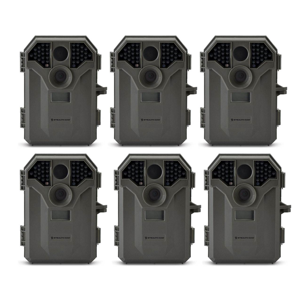 Stealth Cam 8MP No Glo Invisible Infrared Game Trail Camera w/ Video (6 Pack)