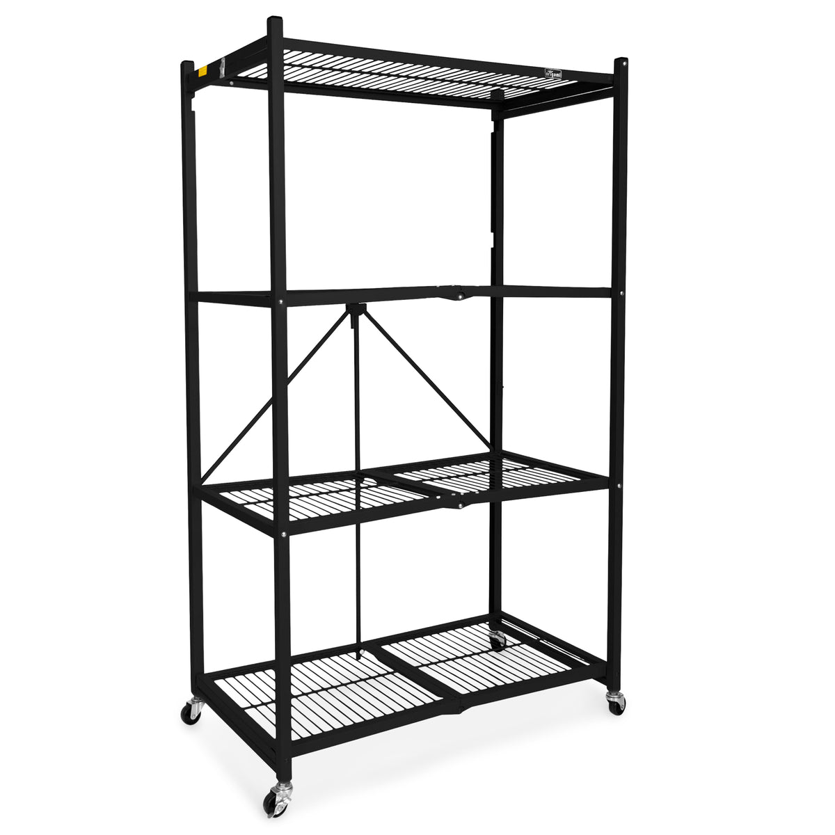 Origami Wheeled 4-Shelf Folding Steel Wire Shelving,  (For Parts)