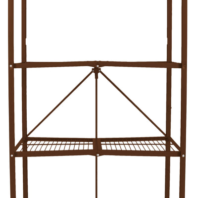 Origami 4-Shelf Multi-Purpose Foldable Storage Rack, Bronze (Used)