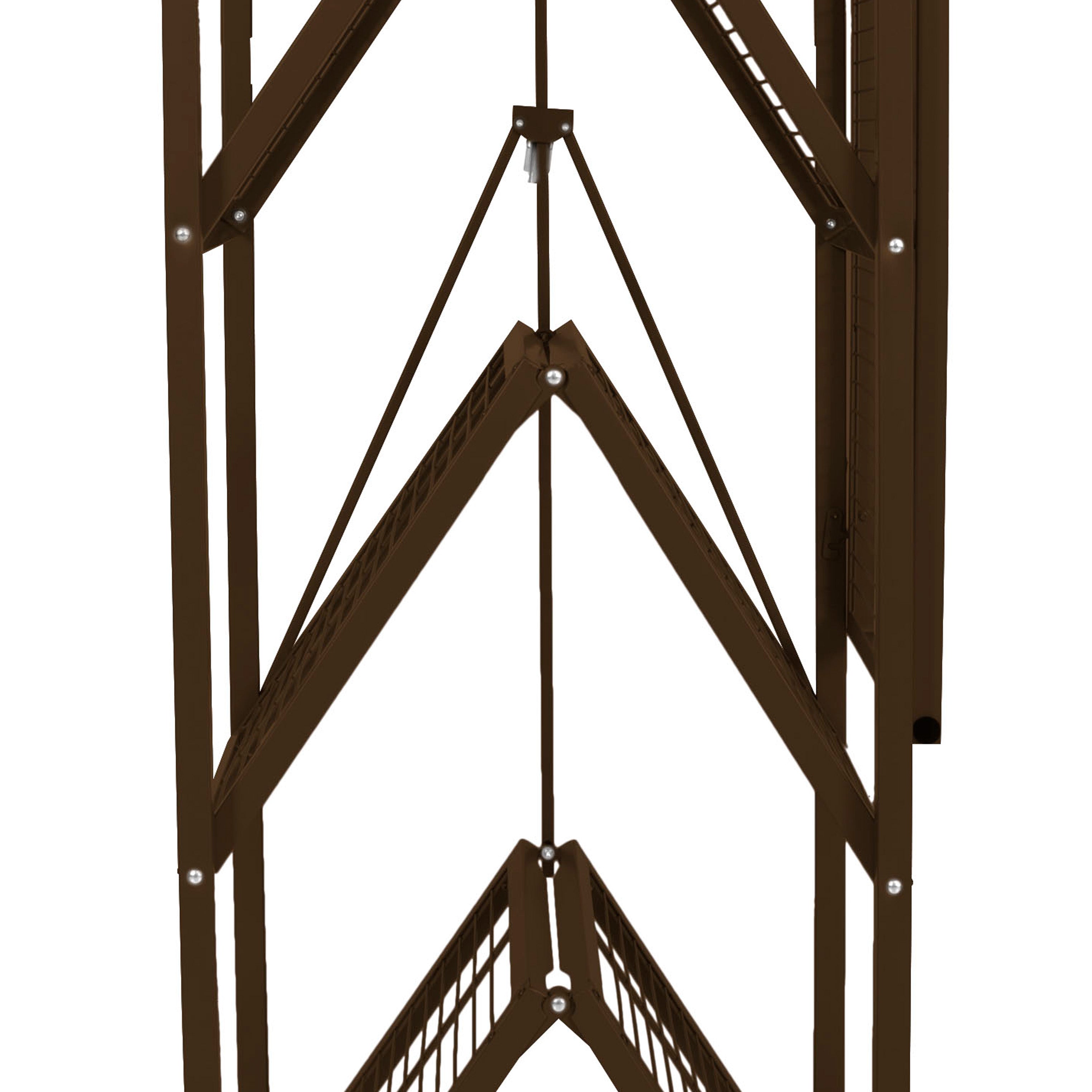 Origami 4-Shelf Multi-Purpose Foldable Storage Rack, Bronze (Open Box) - VMInnovations