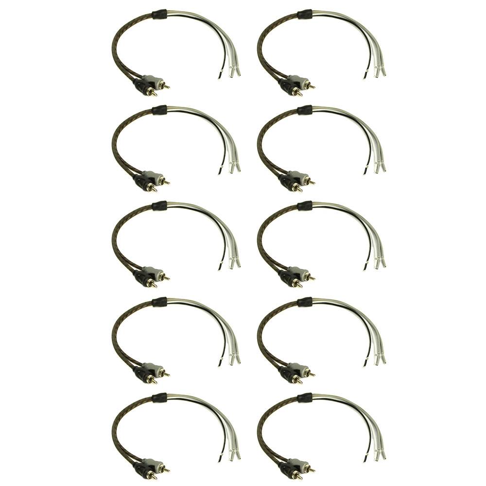 Rockford Fosgate RFI2SW High to Low Level Male RCA Converter Adaptor (10 Pack)