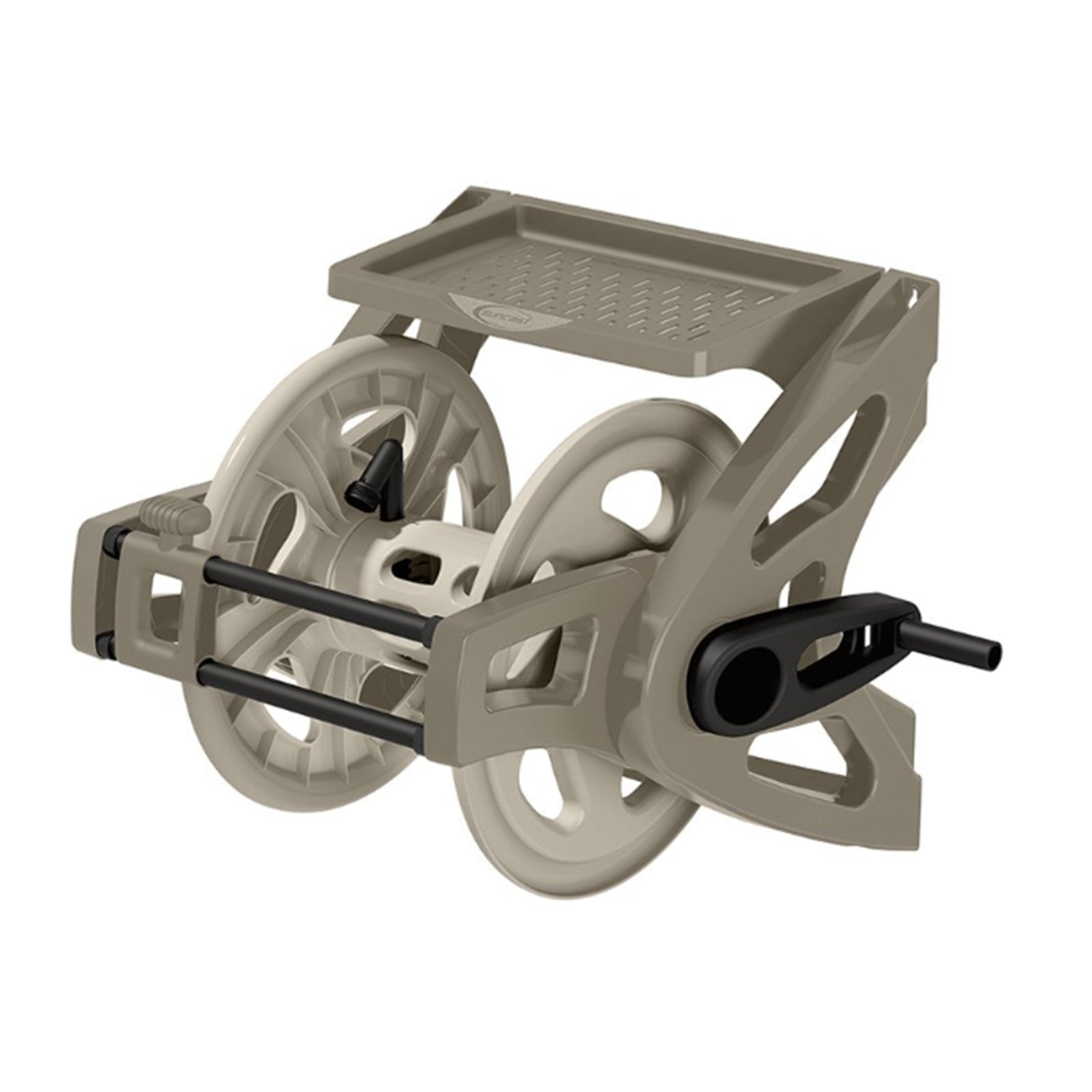 Suncast 175 Foot Slide Trak Garden Hose Handler Wall Mounted Hose Reel (2 Pack) - VMInnovations