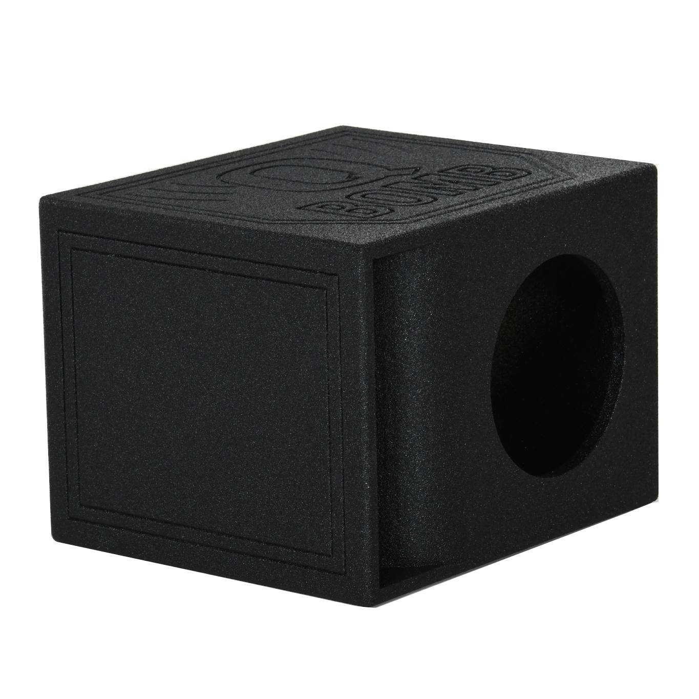 Q Power QBomb Single 10" Vented Port Subwoofer Box w/ Bedliner Spray (2 Pack)