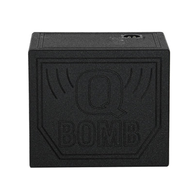 Q Power QBomb Single 10" Vented Port Subwoofer Box w/ Bedliner Spray (2 Pack)