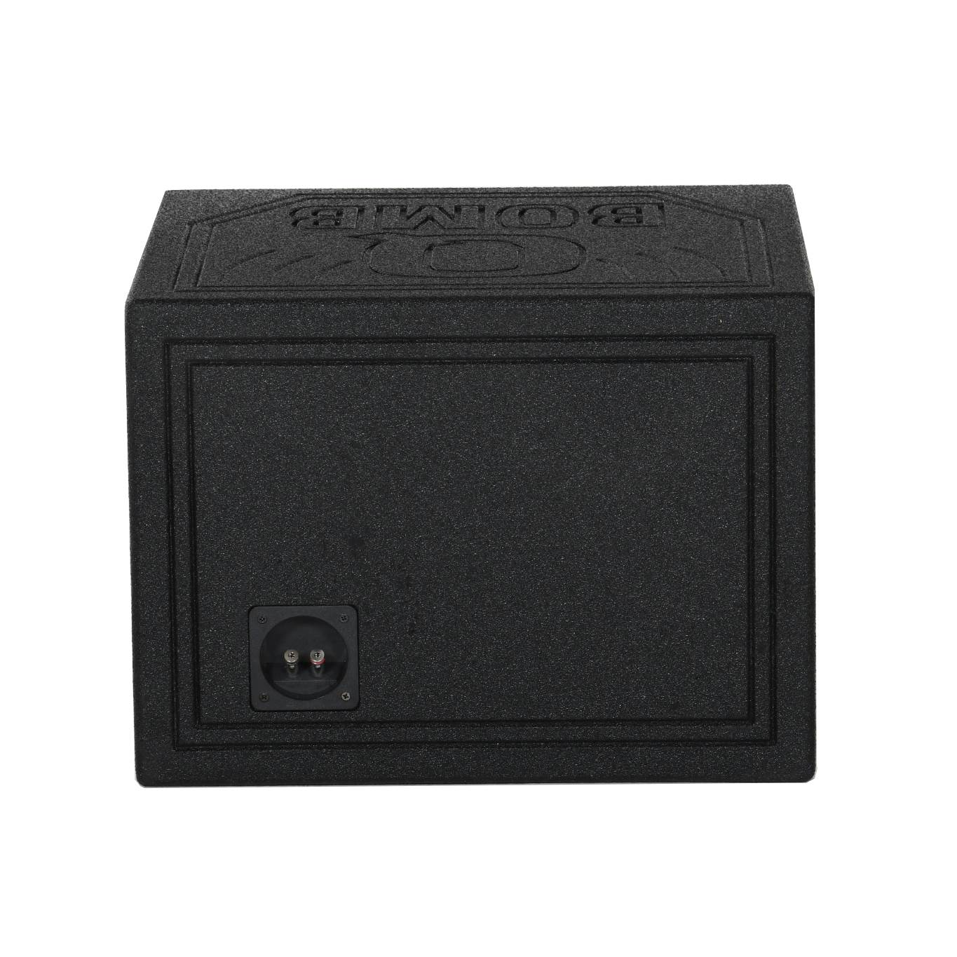 Q Power QBomb Single 10" Vented Port Subwoofer Box w/ Bedliner Spray (2 Pack)