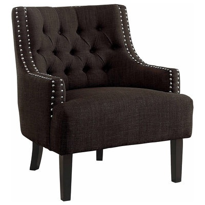 Homelegance Diamond Tufted Upholstered Accent Chair, 18" High, Chocolate (Used)