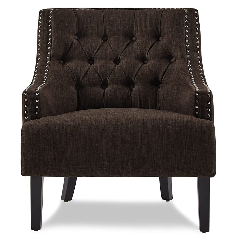 Homelegance Diamond Tufted Upholstered Accent Chair, 18" High, Chocolate (Used)