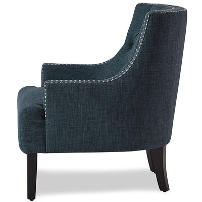 Homelegance Upholstered Diamond Tufted 18 Inch High Accent Chair, Indigo (Used)