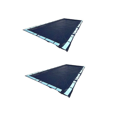 Swimline 16'x32' Blue Winter Rectangular InGround Swimming Pool Cover (2 Pack)