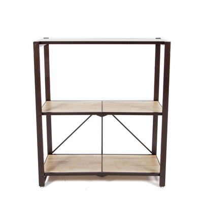 Origami Heavy Duty Organizational Baker's Rack with Wood Shelf, Brown(For Parts)