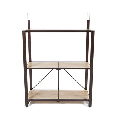 Origami Heavy Duty Organizational Baker's Rack with Wood Shelf, Brown(For Parts)