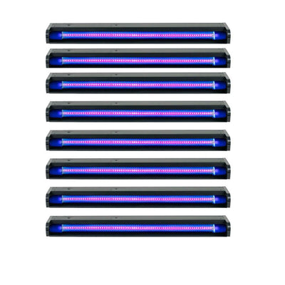 American DJ Startec 24" 12W Stage Party UV LED Black Light Strip Bar (8 Pack)