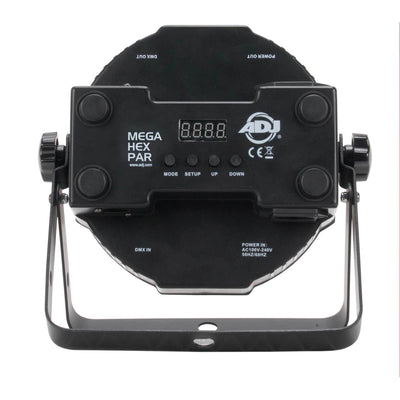 American DJ ADJ Mega Flat Hex Pak LED Lighting System w/ Bag & Cables (4 Pack)