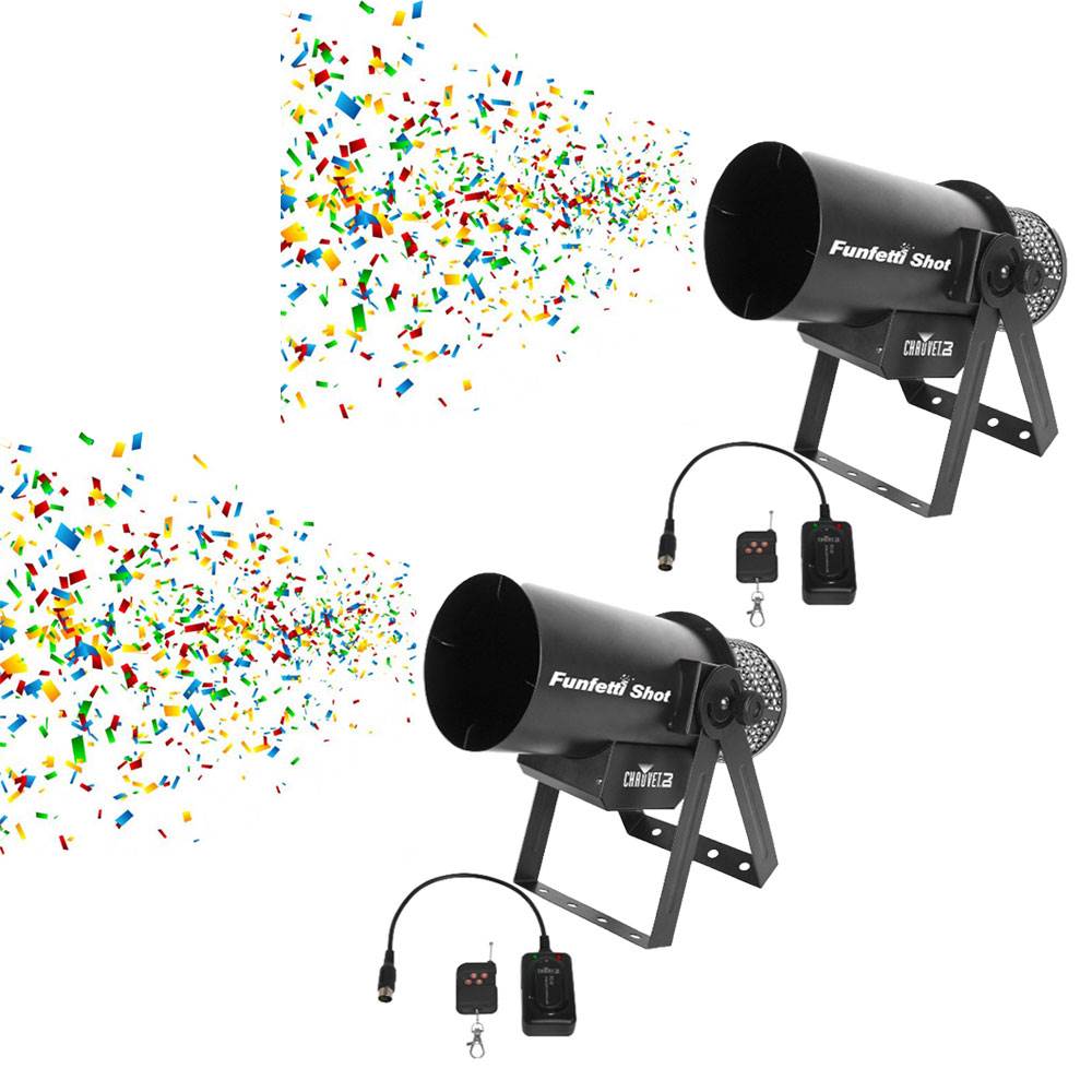 Chauvet DJ Professional Special Event Confetti Launcher and Remote (2 Pack) - VMInnovations
