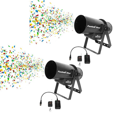 Chauvet DJ Professional Special Event Confetti Launcher and Remote (2 Pack) - VMInnovations
