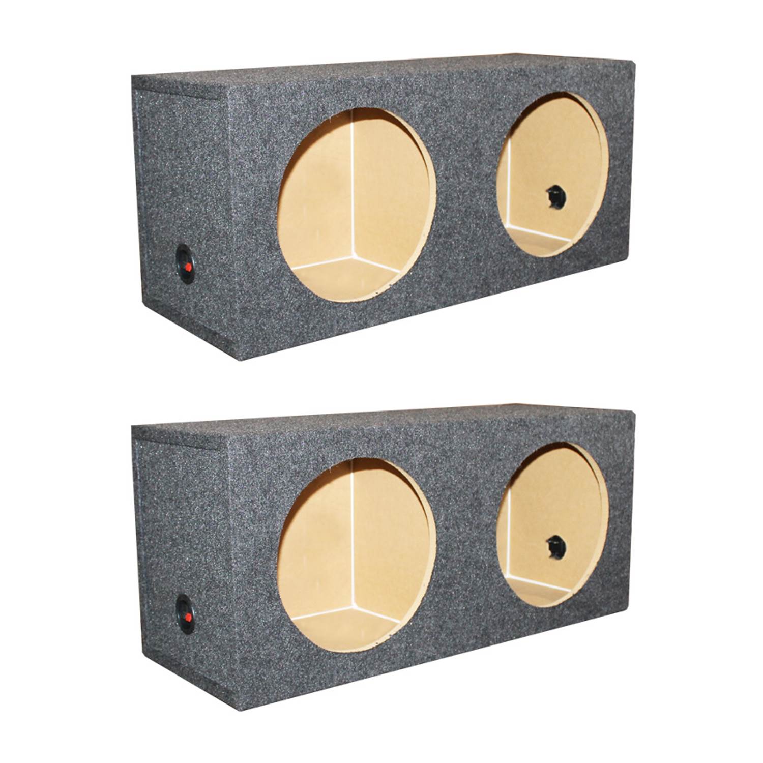 Q-POWER 15" Dual Sealed Car Subwoofer Sub Box Enclosure (2 Pack)