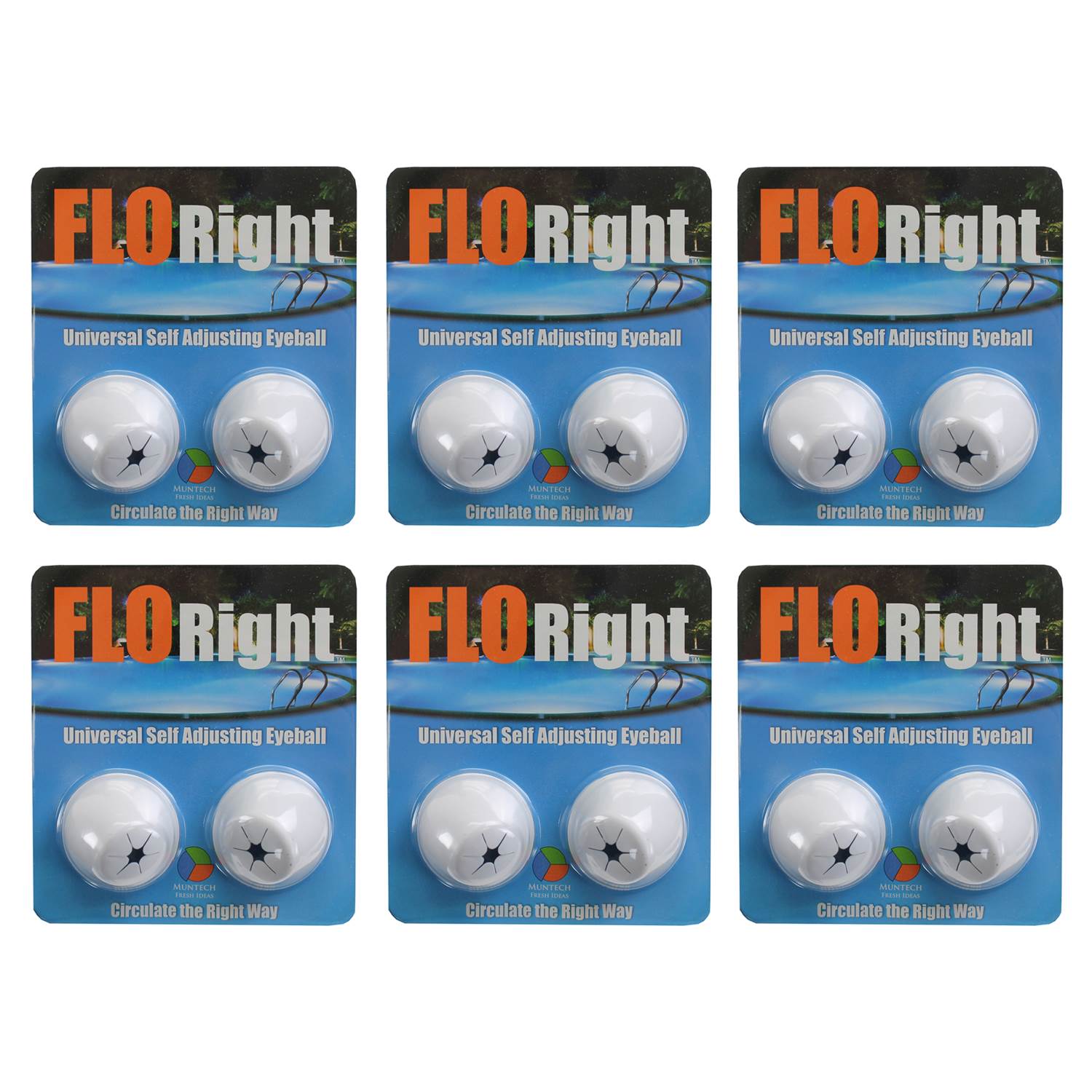 FLORight Pool Universal Self Adjusting Eyeball Replacement Circulation (6 Pack)