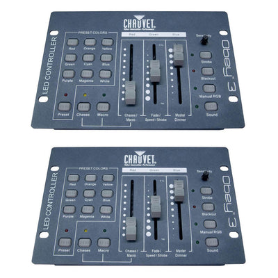 Chauvet DJ OBEY 3 DMX 512 Adjustable Sound Active LED Light Controller (2 Pack)