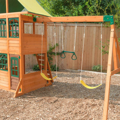 KidKraft Treasure Cove Wooden Outdoor Children Kids Playset Swingset Playground