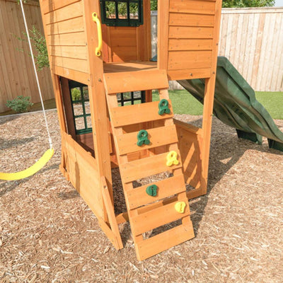 KidKraft Treasure Cove Wooden Outdoor Children Kids Playset Swingset Playground